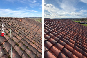 Photo de galerie - Demoussage de toiture 