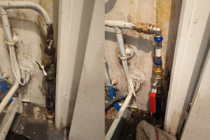 Photo de galerie - Changement de l'arrivée d'eau générale de la maison, ancienne et mal faite par une nouvelle installation propre et durable 