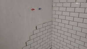 Photo de galerie - Pose d'une faïence salle de bain