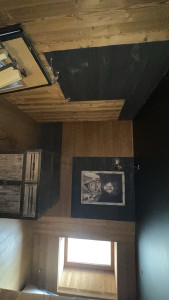Photo de galerie - Rénovation à neuf de bardage intérieur en vieux bois 