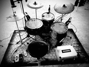 Photo de galerie - Ma batterie lors de mon concert hier soir