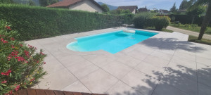 Photo de galerie - Pose dalle 80/80 ( piscine)