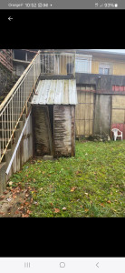 Photo de galerie - Démontage d'une cabane en bois 
