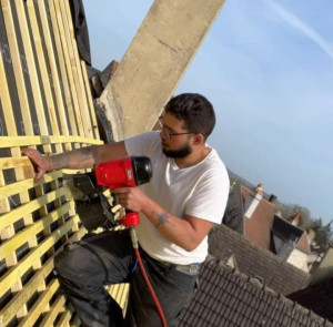 Photo de galerie - Réfection d'un pan de toit 