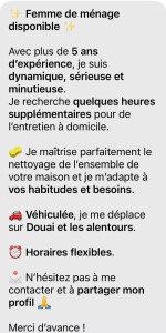Photo de galerie - Femme de ménage 
