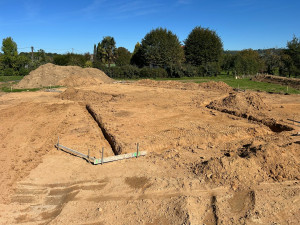 Photo de galerie - Terrassement puis fondations de maison.