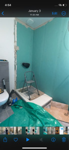 Photo de galerie - Placo dans la salle de bain 