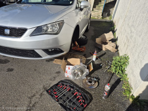 Photo de galerie - Rememplacement disques et plaquettes freins pour une seat ibiza 