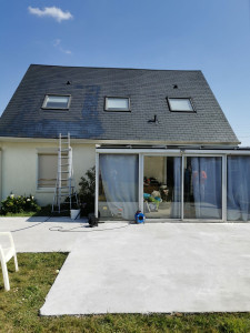 Photo de galerie - Toiture en finition peinture. 