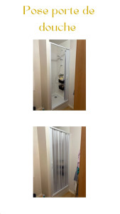 Photo de galerie - Pose porte de douche coulissante 