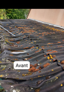 Photo de galerie - Remplacement tôle goudron comme tôle bac acier couleur grise