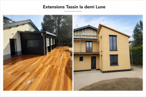 Photo de galerie - Extension MOB, ITE, Joint debout, Terrasse Bois