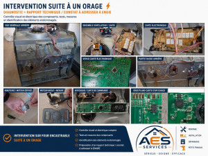 Photo de galerie - Intervention sur four encastrable suite à un orage : diagnostic électrique et électronique complet, contrôle des cartes, moteurs et câblage, mesures au multimètre et rédaction d’un rapport technique / constat destiné à ENGIE.