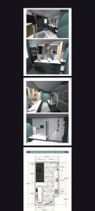 Photo de galerie - Projet de rénovation de sdb, visuel 3d et plan pour les clients 