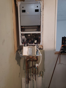 Photo de galerie - Remplacement de chaudière cheminée. marque saunier Duval 18kw-24kw