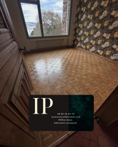 Photo de galerie - Ponçage et vitrification du sol 