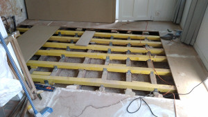 Photo de galerie - Rectification plancher avant pose de parquet flottant