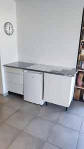 Photo de galerie - Montage / installation meuble porte et tiroir pour encastrement d'un congélateur