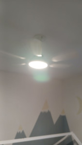 Photo de galerie - Installation  ventilateur  luminaire 