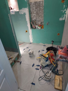 Photo de galerie - Pose placoplâtre et carrelage et la plomberie 