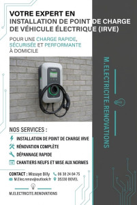 Photo de galerie - Pose de borne de recharge qualifiée IRVE