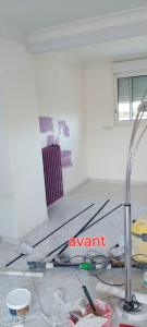 Photo de galerie - Dépose de la tapisserie 