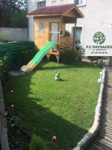 Photo de galerie - Réaménagement du jardin que fabrication de la cabane