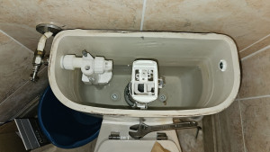 Photo de galerie - Chasse d'eau   ,pose wc