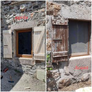 Photo de galerie - Remplacement volets bois.