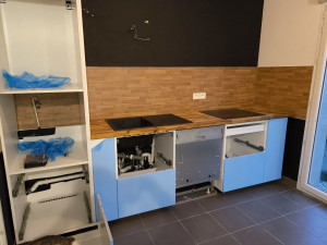 Photo de galerie - Installation cuisine+plomberie+électricité 