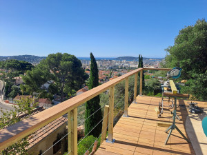 Photo de galerie - Pose de terrasses bois en cumarou 