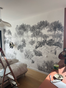 Photo de galerie - Pose un papier peint, en 3D