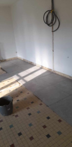 Photo de galerie - Carrelage 60 * 60 posé sur ancien sol