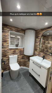 Photo de galerie - Rénovation d’une ancienne salle d’eau inutilisable par wc et local chauffe eau 