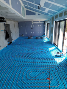 Photo de galerie - Pose du plancher chauffant 