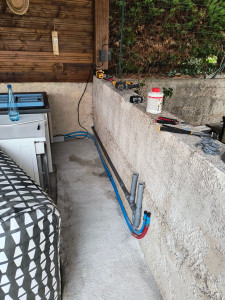 Photo de galerie - Création arrivée d'eau et évacuation