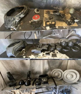 Photo de galerie - Sablage et mise en peinture 2cv