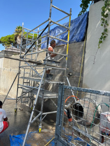 Photo de galerie - Voici une photo de maçonnerie ravalement, enduit talocher