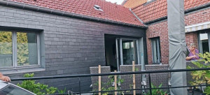 Photo de galerie - Bardage ardoise / gouttière 