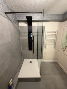 Photo de galerie - Pose de carrelage + douche à l’italienne 