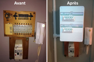 Photo de galerie - Remplacement de tableau - mise en sécurité électrique.