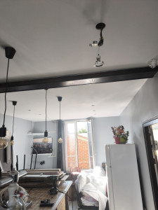 Photo de galerie - Installation des spots 