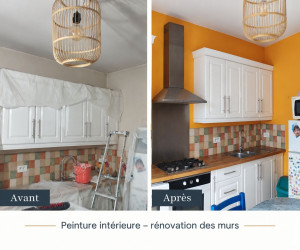 Photo de galerie - Rénovation des murs - Peinture intérieure