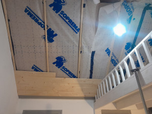 Photo de galerie - Pose de lambris sous rampants 
