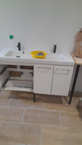 Photo de galerie - Raccordement du meuble vasque 