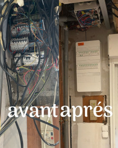Photo de galerie - Dépose d un enceint tableau électrique pour le refaire au propre 