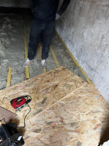 Photo de galerie - Réalisation de plancher en bois OSB