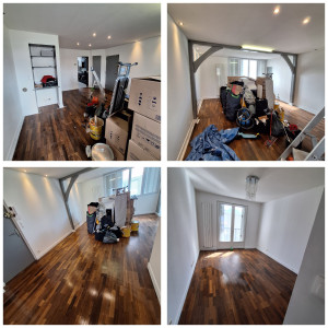 Photo de galerie - Rénovation du salon et de la chambre en peinture et enduit