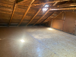 Photo de galerie - Pose de plancher OSB avant pose de parquet flottant, en rénovation.