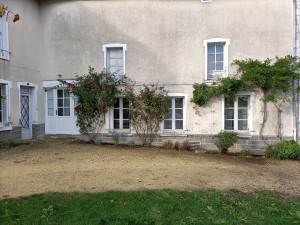 Photo de galerie - Désherbage, taille de glycines, déplacements de plantes, accroche de rosiers sur façade, nettoyage.